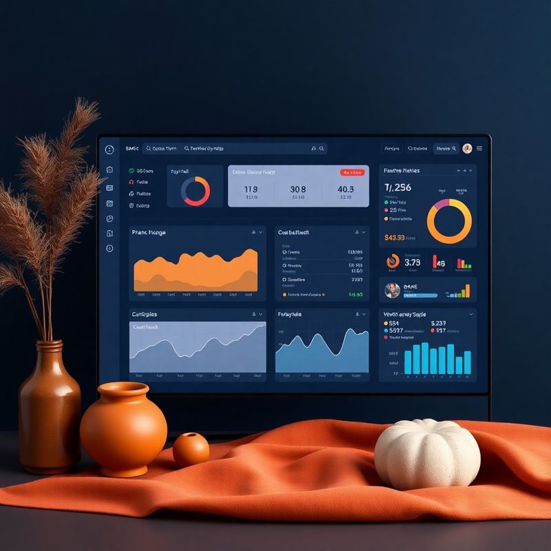 Screenshot della dashboard SaaS su sfondo indigo scuro